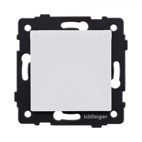 Розетка штепсельная SCHUKO 16A/250 В с крышкой, белый матовый Kollinger REA-006WM для Aspekt, Eleganz, Reflex