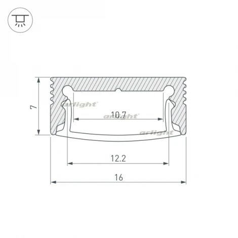 Профиль SL-SLIM-H7-2000 ANOD (Алюминий) 023716 Arlight SL-SLIM