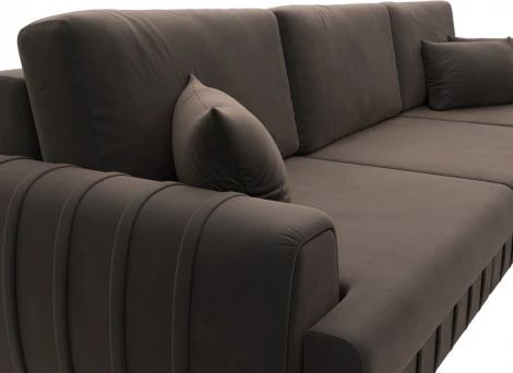 Диван угловой Лига-057 НПБ Лонг угол правый Лига Диванов (Велюр) арт.129301