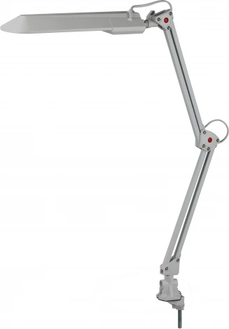 Офисная настольная лампа на струбцине Эра NL-201-G23-11W-GY (220V, выключатель)