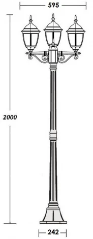 Наземный фонарь Oasis Light ARSENAL S 91208SB Bl (220V, IP44)