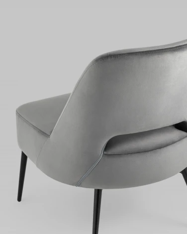 Кресло Stool Group лаунж Бостон велюр тёмно-серый УТ000035316