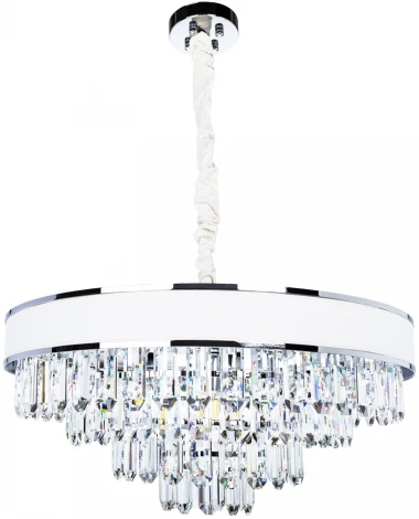 Подвесная люстра Arte Lamp Diadem A1002LM-8CC (220V, хрусталь, на цепи, круглые)