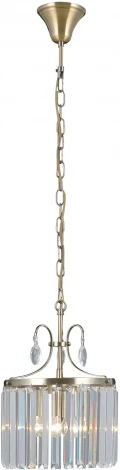 Подвесная люстра ILLUMICO IL3519-3PSQ-24 AB LYRA (220V, хрусталь, на цепи)