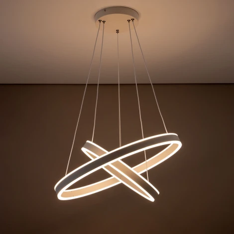 Люстра ярусная подвесная Дуэт CL719640 (регулировка яркости, LED, 220V, пульт управления, на тросе, кольцо)