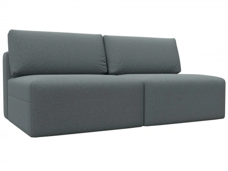 Диван прямой модульный Лига-060 НПБ (ЛДСП,Брус,Фанера/Пластик/Рогожка/Серый) Лига Диванов 129705