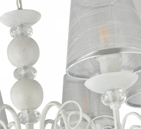 Подвесная люстра Arte Milano AM347620 347620/8 WT+SL (220V, подвески, на цепи)