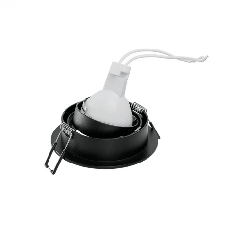 Встраиваемый светильник под лампу GU5.3 черный Wolta Alto WDL-GU5.3/02BL-R