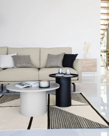 Столик журнальный Fleksa круглый из черного металла Ø 45 см La Forma (ex Julia Grup) арт.109401