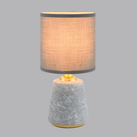 Настольная лампа Lumion Giata 8168/1T серый, керамика/текстиль E14 1*40W 220V (выключатель, круглые)