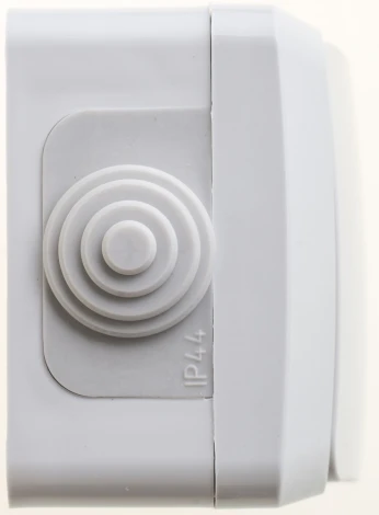 Выключатель накладной одноклавишный (серый) IP44 Systeme Electric BA10-041C