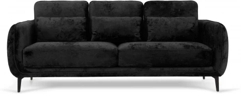 Диван Amsterdam трехместный ОГОГО (арт.786602), (Ткань,Велюр/Черный)