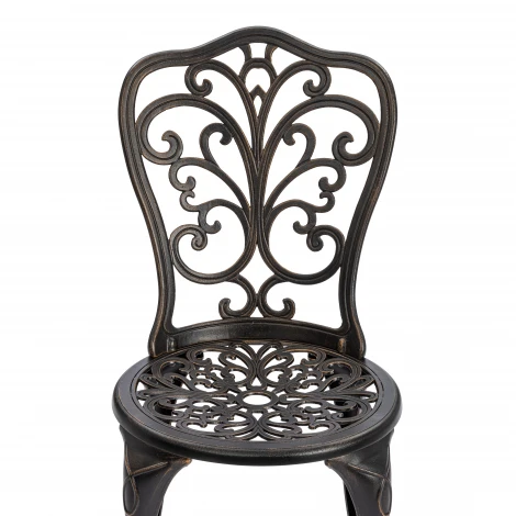 Комплект Secret de Maison Romance/Романс (стол+2 стула) алюминиевый сплав, D60/H67, 53х41х89см, бронзовый Tetchair 10670