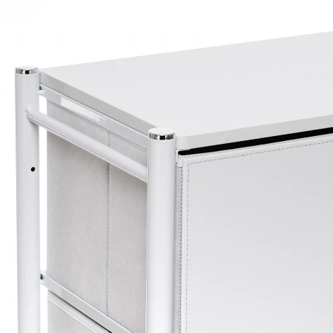 Комод Leset Хайди 2 ящика (Сталь,Экокожа,ЛМДФ/Белый) арт.2500000224300