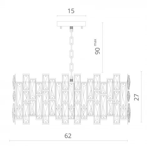 Подвесная люстра Divinare Medea 1684/01 LM-10 (220V, хрусталь, на цепи, круглые)