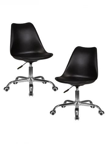Набор 2 шт офисное кресло для персонала DOBRIN MICKEY (чёрный)