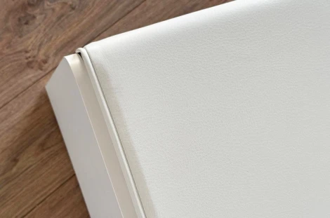 Гламур Пуф Mebelson (ЛДСП,ПВХ,Экокожа/Белый) арт.MDG-010.0133