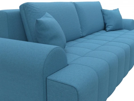 Диван прямой Лига-080 (ДСП/Пластик/Рогожка/Голубой) Лига Диванов 131112