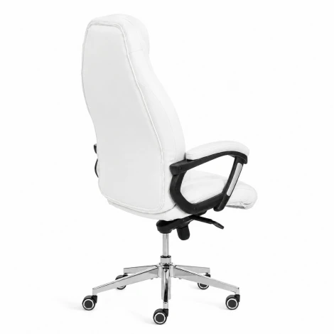 Кресло Босс Люкс/Boss Lux (26) хром Экокожа LUX Classic 18-01, белый Tetchair 25931
