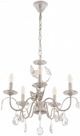 Подвесная люстра Arte Milano AM346179 346179/5 WT+G (220V, подвески, на цепи, подсвечник, свеча)