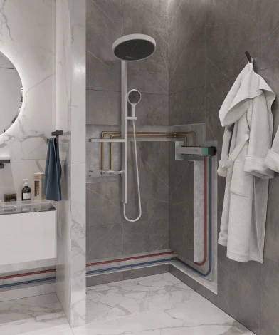Термостат Hansgrohe RainSelect 15380700 для душа, белый матовый