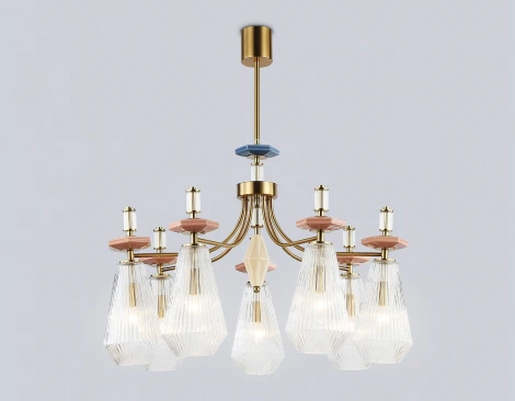 Потолочная люстра на штанге на штанге с керамикой Ambrella Ceramo Modern LH53184