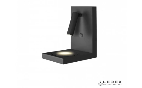 Бра с полкой для чтения iLedex iCharge 1831A BK (220V, выключатель)