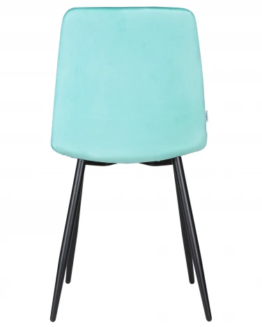 Стул обеденный DOBRIN CHILLY (Мятный Holland 50, основание черное) 005 CHILLY, цвет сиденья Мятный основания черный