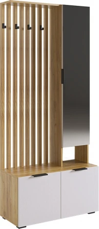 Бери Прихожая, цвет дуб крафт золотой/белое дерево Mebelson (арт.MPR-021.2563)