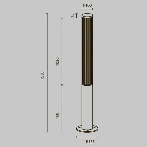 Наземный уличный светильник Maytoni Ster O467FL-L70B3K (LED, 220V, круглые, IP65)