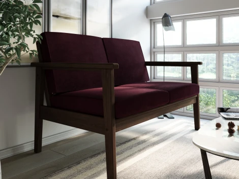 Диван Arsko прямой Лориан М венге велюр коричневый