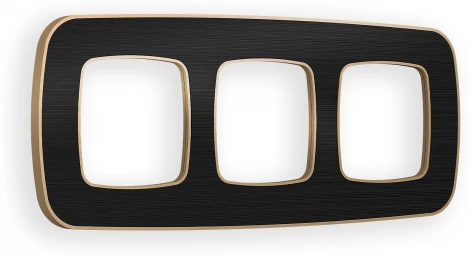 Рамка Ambrella Volt OMEGA Coint (Черный Стекло органическое/Шампань) 3-ая OF640543