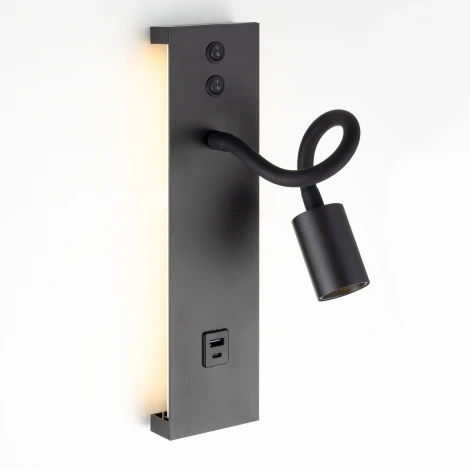 Настенный светильник LED с USB со спотом на гибкой ножке для чтения с выключателем Citilux Декарт CL704471 (220V)