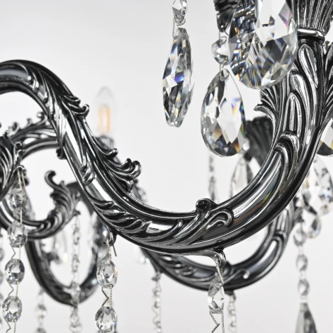 Подвесная люстра Bohemia AL7901 AL79101/8/250 B NB (220V, подвески, на цепи, подсвечник, свеча)