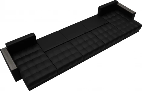 Диван П-образный с декором Лига-049 НПБ Мегалонг Лига Диванов (Экокожа) арт.128537