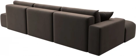 Диван угловой Лига-036 НПБ Модерн Лонг левый угол (Коричневый/Велюр) Лига Диванов арт.121428L