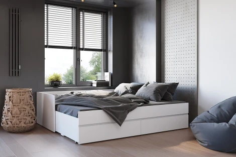 Кровать БТС-трансформер Симпл КР-51, белый