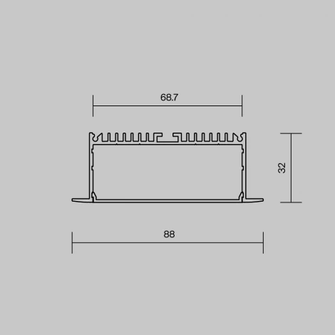 Алюминиевый профиль встраиваемый ALM-8832-S-2M Maytoni 632007