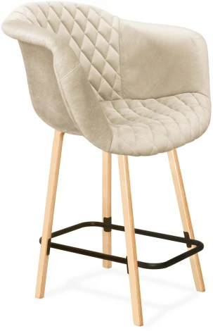 Стул полубарный SHT-ST31-С2/S94-1 кремовый/прозр. лак/черный муар Sheffilton 4241094601