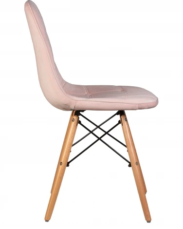 Стул обеденный BENNET (ножки светлый бук, пудрово-розовый велюр (HLR-39))