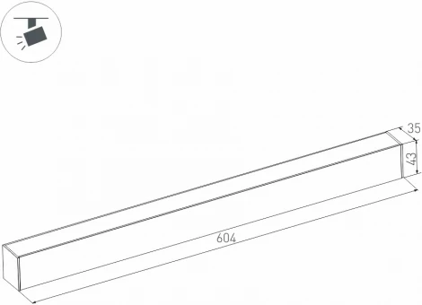 светильник магнитный MAG-FLAT-45-L605-18W Warm3000 (BK, 100 deg, 24V, DALI) (Arlight, IP20 Металл) 046584