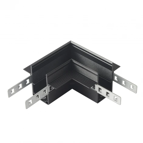 Соединитель для магнитного встраиваемого шинопровода для ГКЛ12,5 мм угловой Crystal Lux Space CLT 0.223 11 BL