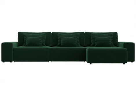 Диван угловой Лига-074 угол универсальный (ДСП/Пластик/Велюр/Зеленый) Лига Диванов 129862