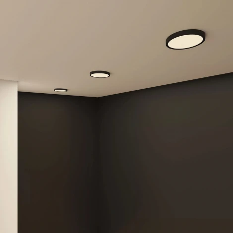 Потолочный светильник круглый Denkirs Thin DK6520-BK (LED, 220V, круглые, IP40)