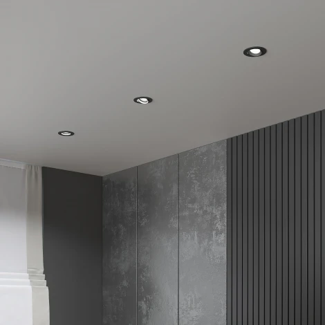 Светильник встраиваемый светодиодный Elektrostandard Even 25094/LED 7W 4000K черный (220V, круглые)