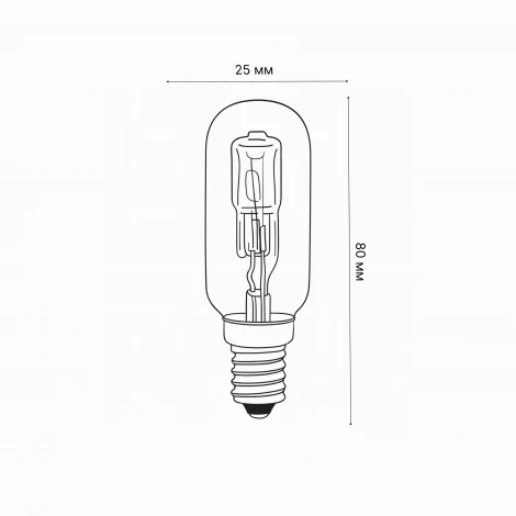 Лампочка галогенная цилиндр прозрачная E14 28W 3000K Uniel HCL-28/CL/E14/F25 special
