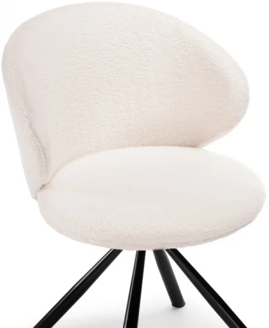 Стул Woodville на металлокаркасе Solomon крутящийся white / black 15600