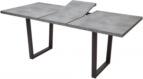 Стол ЛОФТ 160 Бетон Портленд/ Черный М-City
