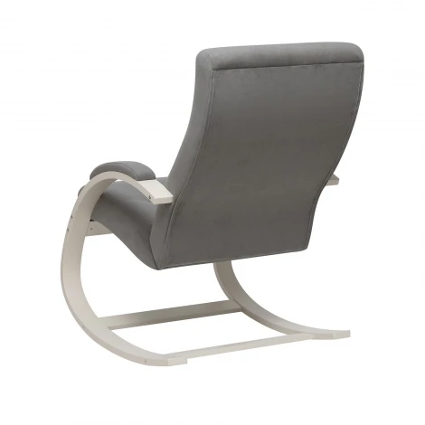 Кресло-качалка Leset Милано 4687206966765 Фанера,Береза,Шпон, Велюр, Серый, Слоновая кость