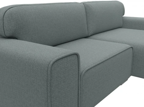 Диван угловой Лига-029 правый угол (Серый/Рогожка) Лига Диванов арт.121932